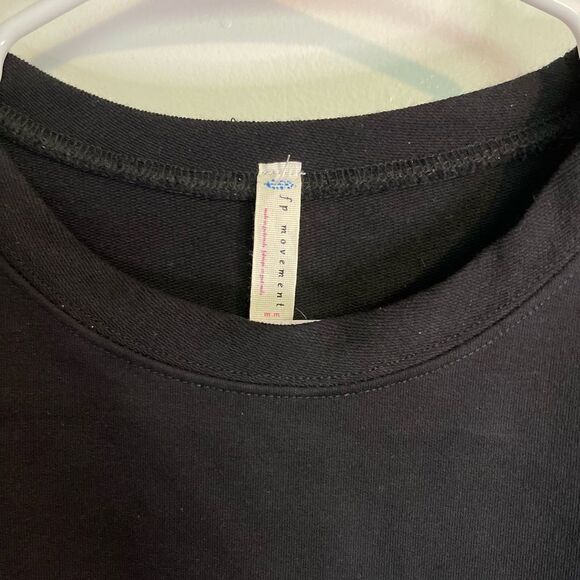 Free People Sunny Set Matching Black Shorts and Long Sleeves Crop Top.Size M - Picture 11 of 16